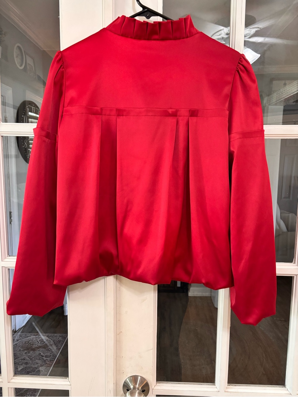 Apostrophe Red Ruffle-Neck Button Jacket - Picture 4 of 5
